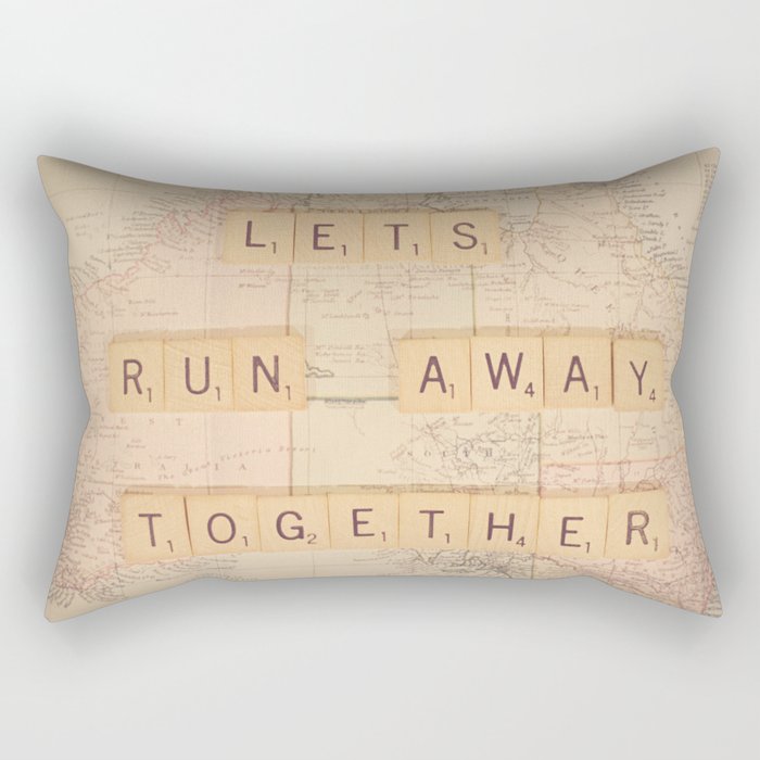 Lets Run Away Together Rectangular Pillow
