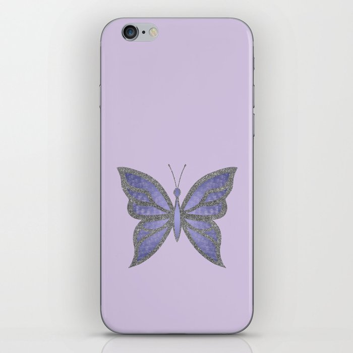 Purple Butterfly iPhone Skin