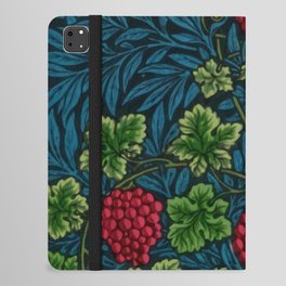 William Morris red vine textile pattern 19th century grapes and grapevine print for duvet, curtains, pillows, and home and wall decor iPad Folio Case