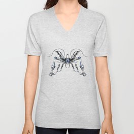 An illustration of a fantastic battle robot-insect.  V Neck T Shirt
