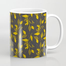 Yellow Gold and Grey Foliage Mug