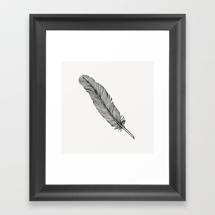 Quill Feather Framed Art Print