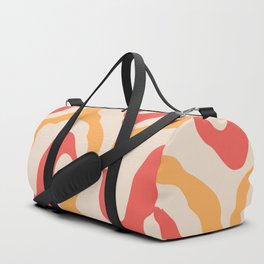 Retro abstract wave pattern Duffle Bag
