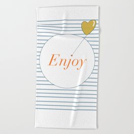 Enjoy annevuittonillustrations Beach Towel
