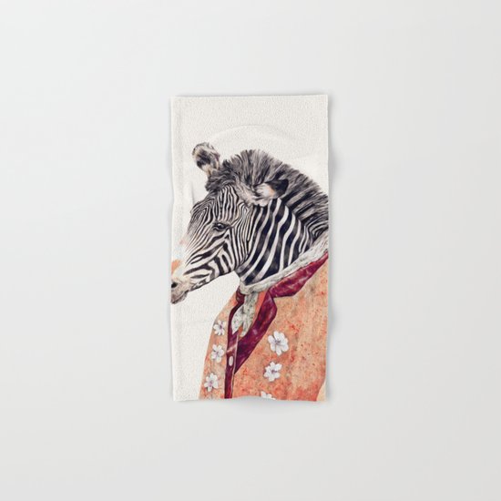 Zebra Cream Hand & Bath Towel
