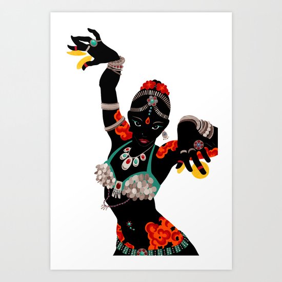 Tattooed Dancer Art Print