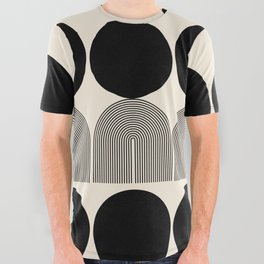Abstraction_BLACK_DOT_LINE_ART_Minimalism_003C All Over Graphic Tee