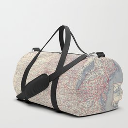  Paved Road Map of the United States 1930 - Vintage Illustrated Map Duffle Bag