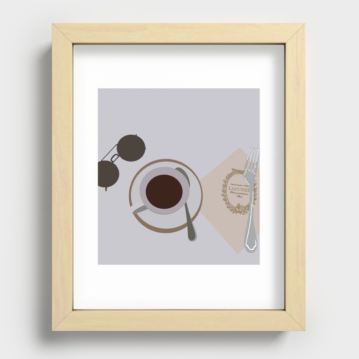 Coffee at Laduree Recessed Framed Print