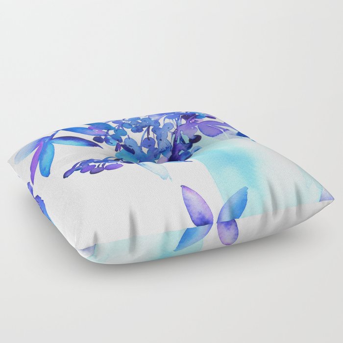 blue stillife: rowan Floor Pillow