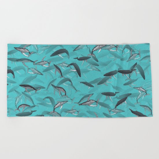 Whales Beach Towel