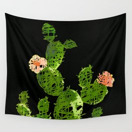 weird cactus black version Wall Tapestry | Trend, Cactus, Contemporary, Abstract, Light, Pink, Desert, Modern, Graphicdesign, Tropical 