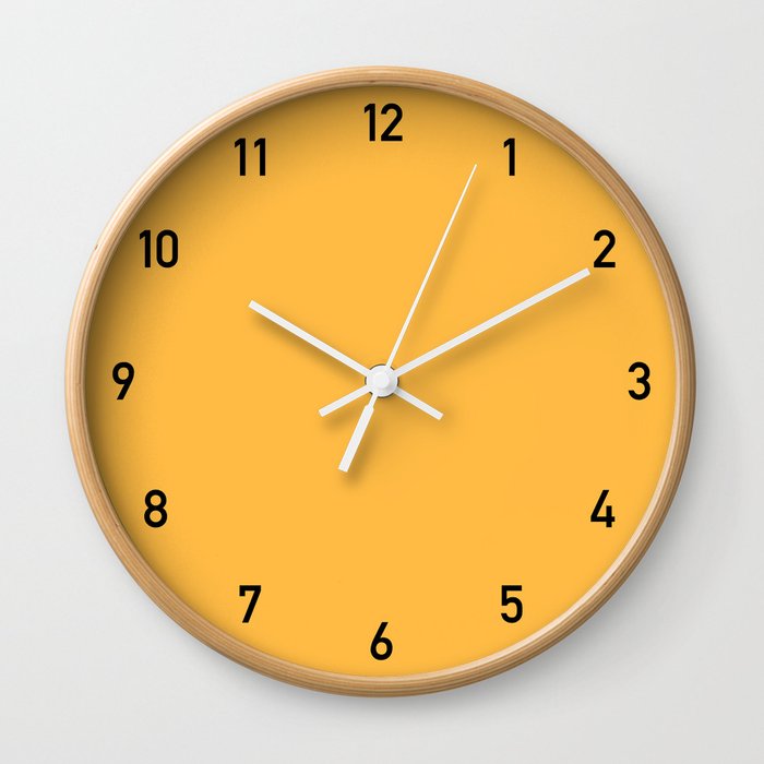 Clock numbers amber 2 Wall Clock
