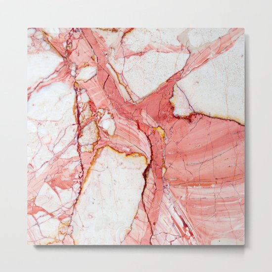 Pink Marble Metal Print