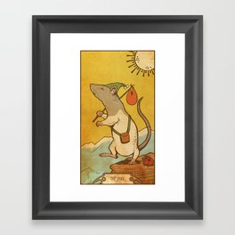 Muroidea Rat Tarot- The Fool Framed Art Print
