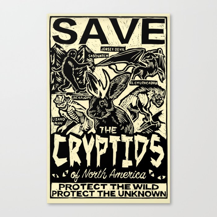 SAVE THE CRYPTIDS Canvas Print