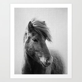 Horses - Black & White 6 Art Print