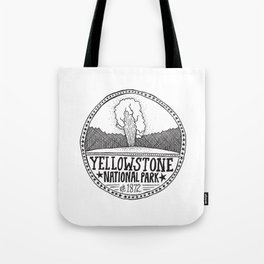 Yellowstone - Old Faithful Illustration Tote Bag