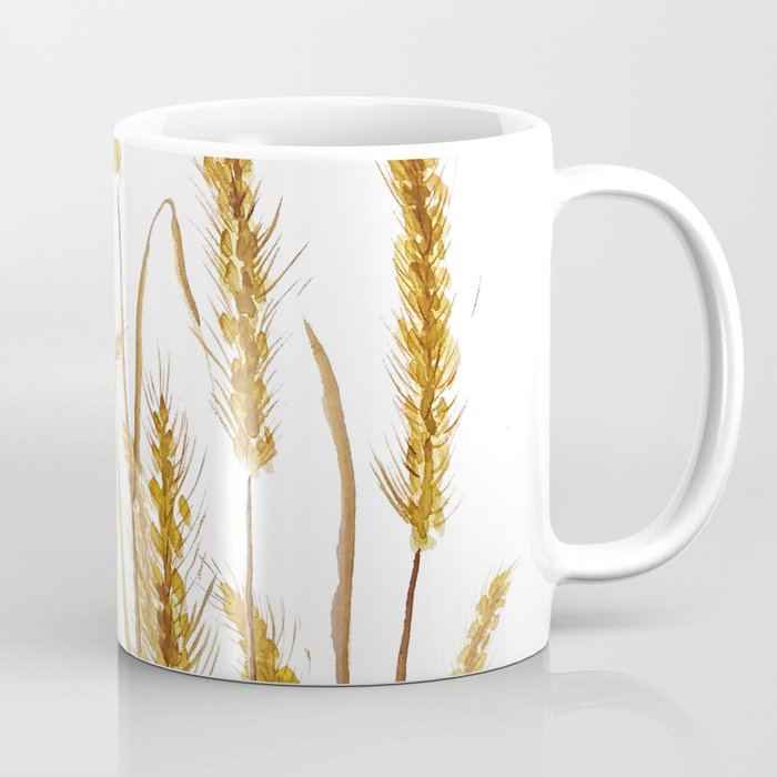 golden wheat field watercolor Coffee Mug