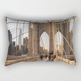 Brooklyn Bridge | Travel Photography in New York City | Winter in NYC Rectangular Pillow