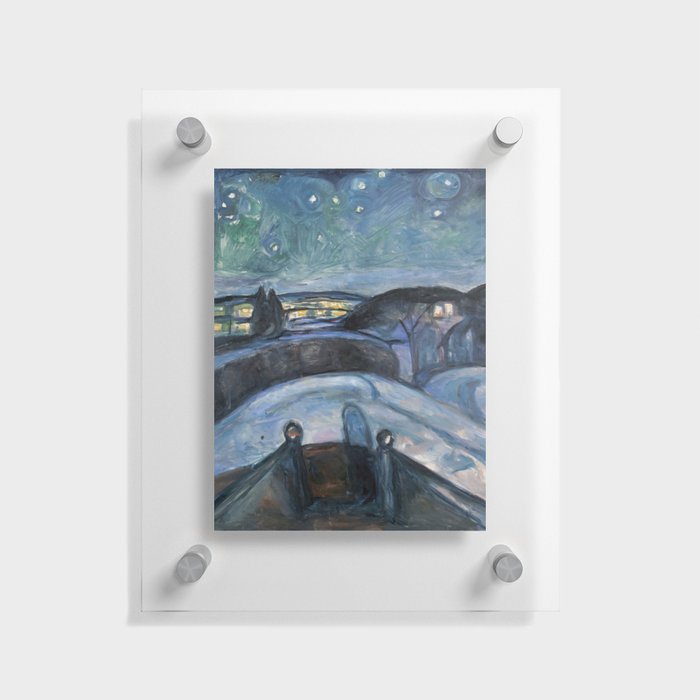 Edvard Munch - Starry Night Floating Acrylic Print