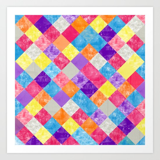 Lovely Geometric Background V Art Print