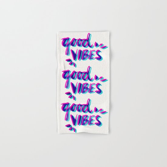 Good Vibes – Magenta & Cyan Hand & Bath Towel