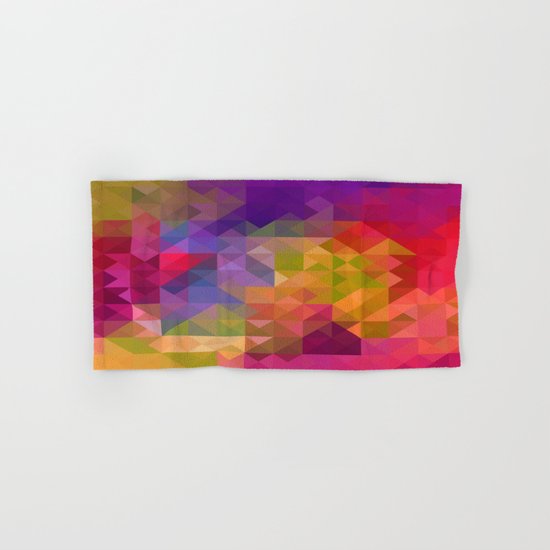 Bright Colorful Geometric Abstract Hand & Bath Towel
