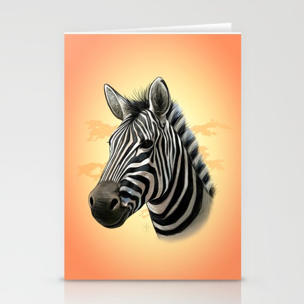 African Zebra Stationery Cards