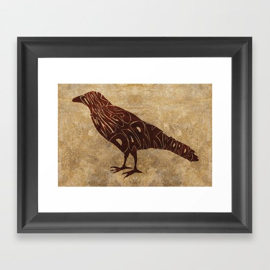 Dark wings Framed Art Print