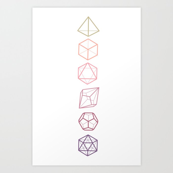 DND Dice Vertical Art Print by booksquirm.