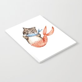 Cute Purrmaid Cat Mermaid Notebook
