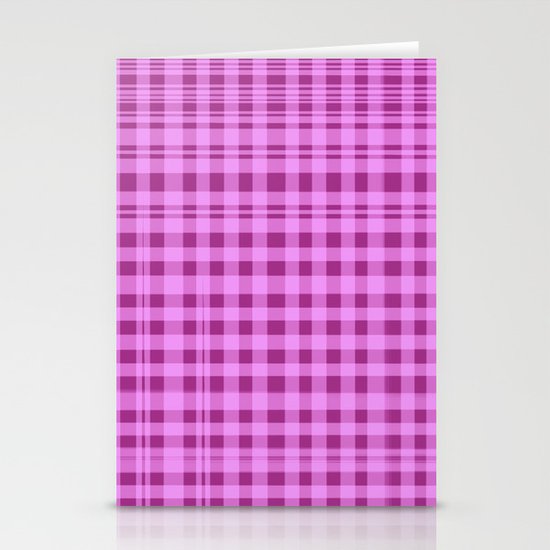 Purple Checkers. Stationery Cards