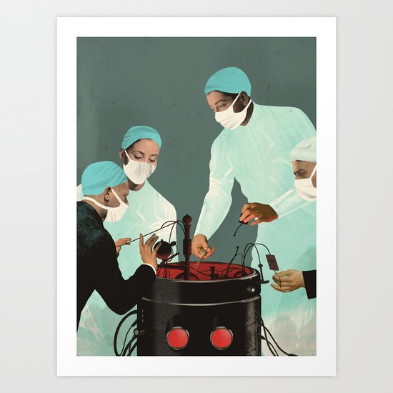 "Is Artificial Intelligence Permanently Inscrutable?" by Emmanuel Polanco for Nautilus Art Print