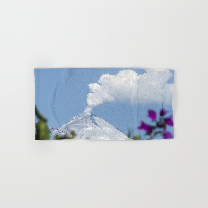 Mexico Photography - The Active Popocatépetl Volcano Hand & Bath Towel