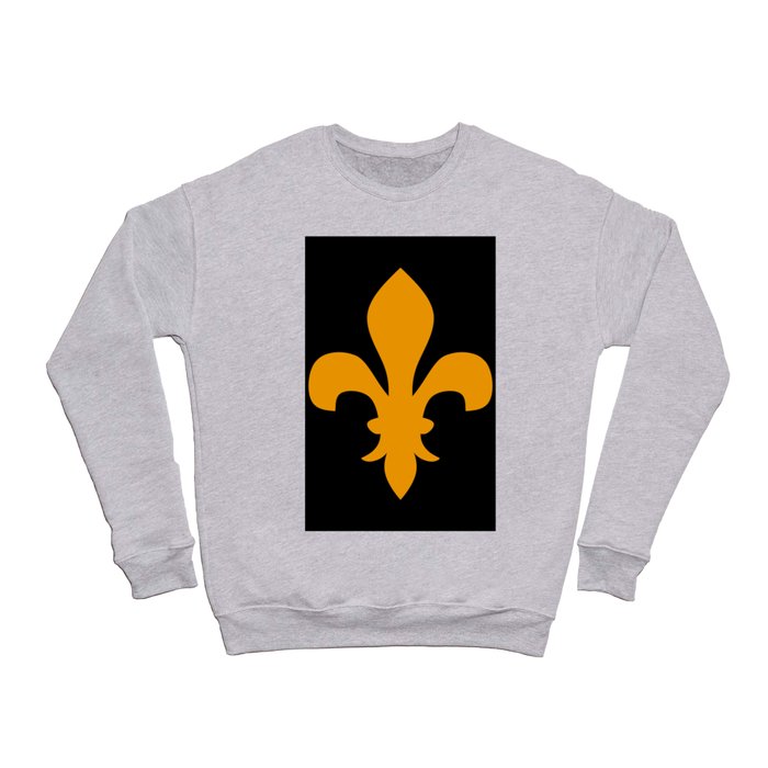 Fleur de Lis (Orange & Black) Crewneck Sweatshirt