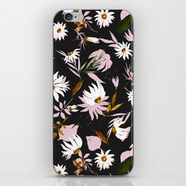 Abstract daisies at night iPhone Skin