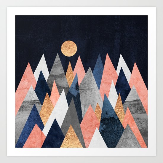 Gold Moon Art Print