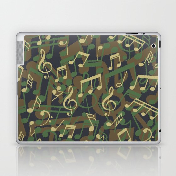 Music Note Camo WOODLAND Laptop & iPad Skin