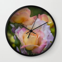 Pastel roses Wall Clock