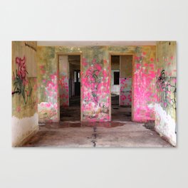 Pink Urban Graffiti Canvas Print