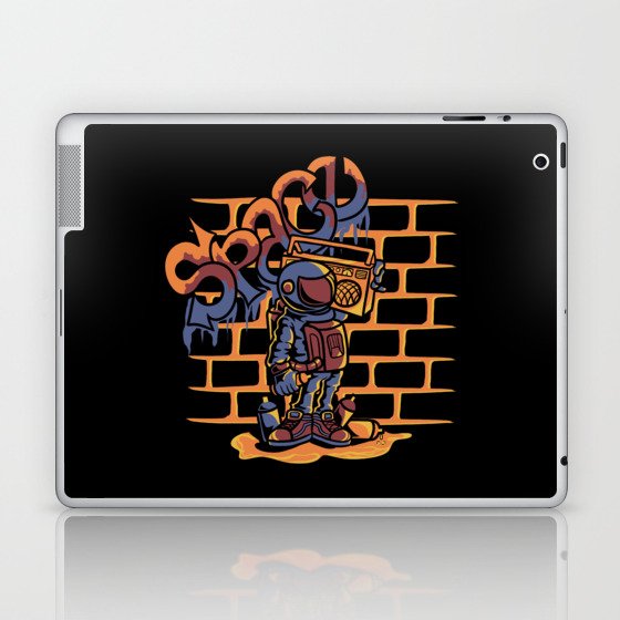 Astronaut Music Urban Graffiti Laptop & iPad Skin
