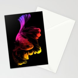 Colourfull bettafish, beautiful dance Stationery Card