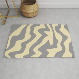 Cream and grey abstract pattern Rug