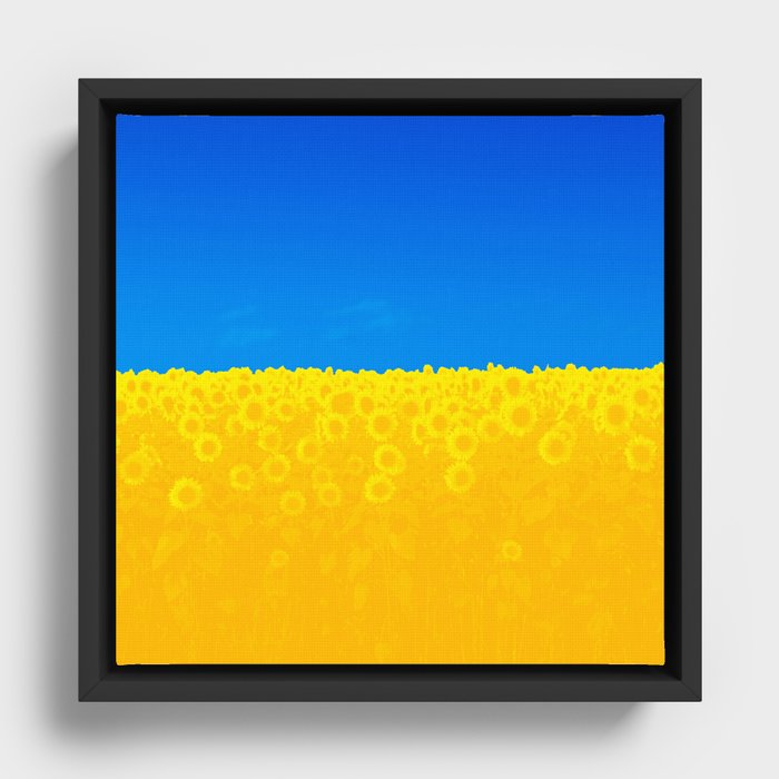 Ukraine Sunflower Framed Canvas