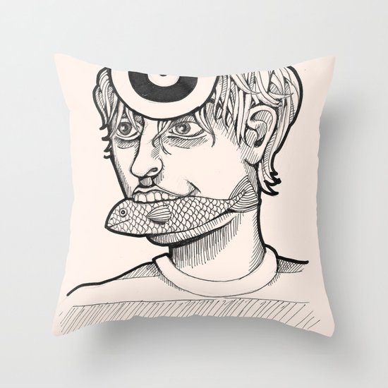 Fish'n'target Throw Pillow