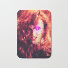 Hair as Red as Fire Bath Mat | Supernatural, Fire, Digital, Spnedit, Impressionism, Painting, Orange, Rowena, Red, Impressionist 