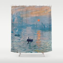 Claude Monet Impression Sunrise Shower Curtain