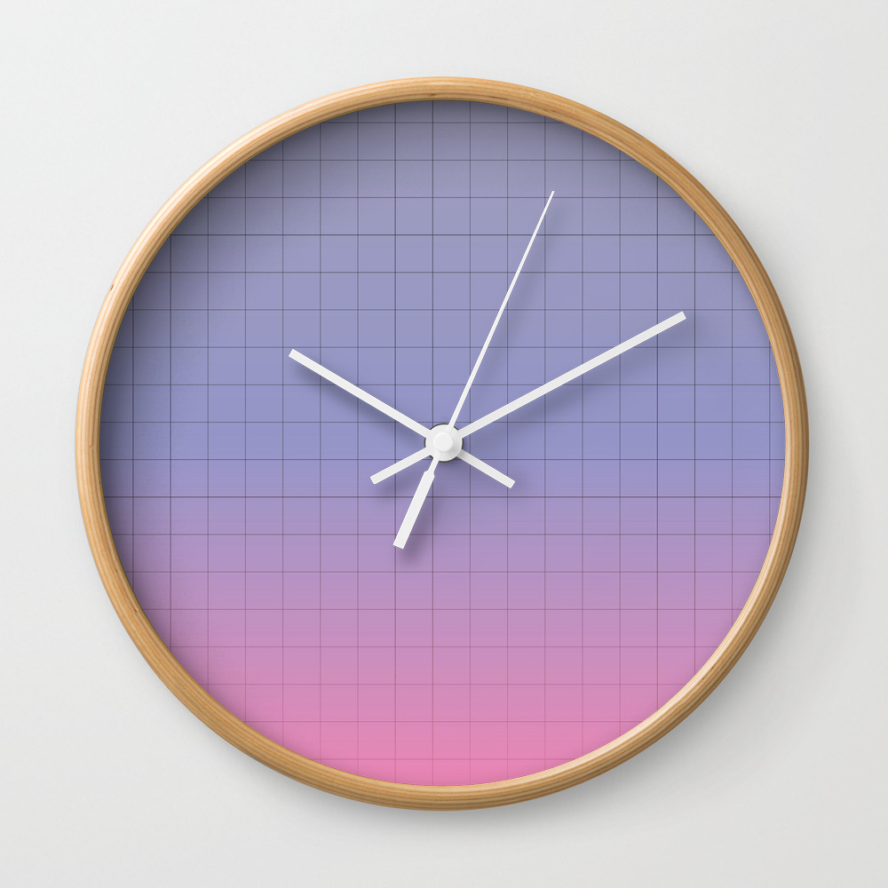 Pink And Purple Pastel Grid Aesthetic Fade Wall Clock By Artprintsbycourtney Society6 Pink And Purple Pastel Grid Aesthetic Fade Wall Clock By Artprintsbycourtney Society6