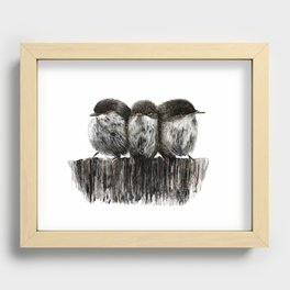 Three little birds. Recessed Framed Print